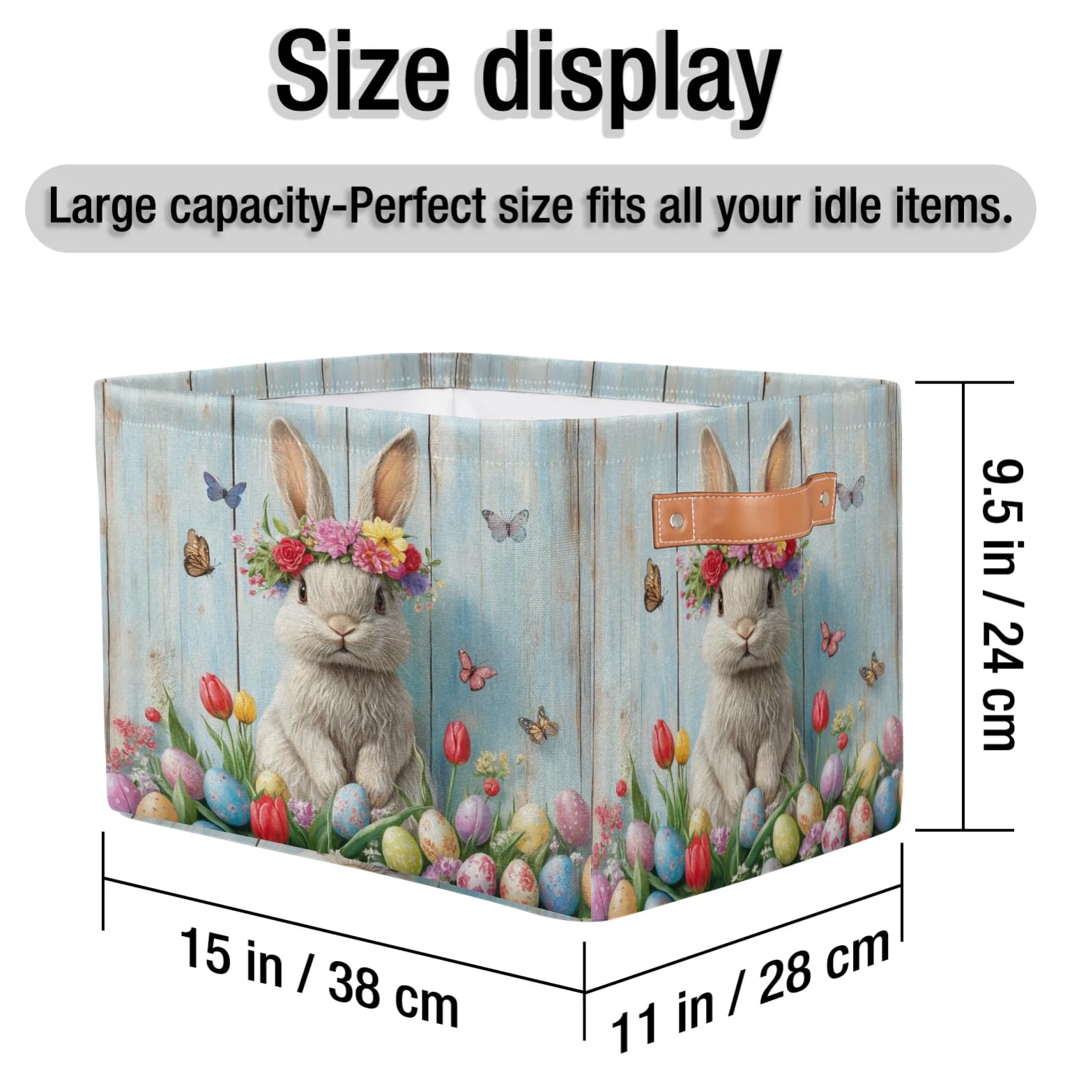 RPWOBBYQ collapsible closet storage bin shown folded to save space