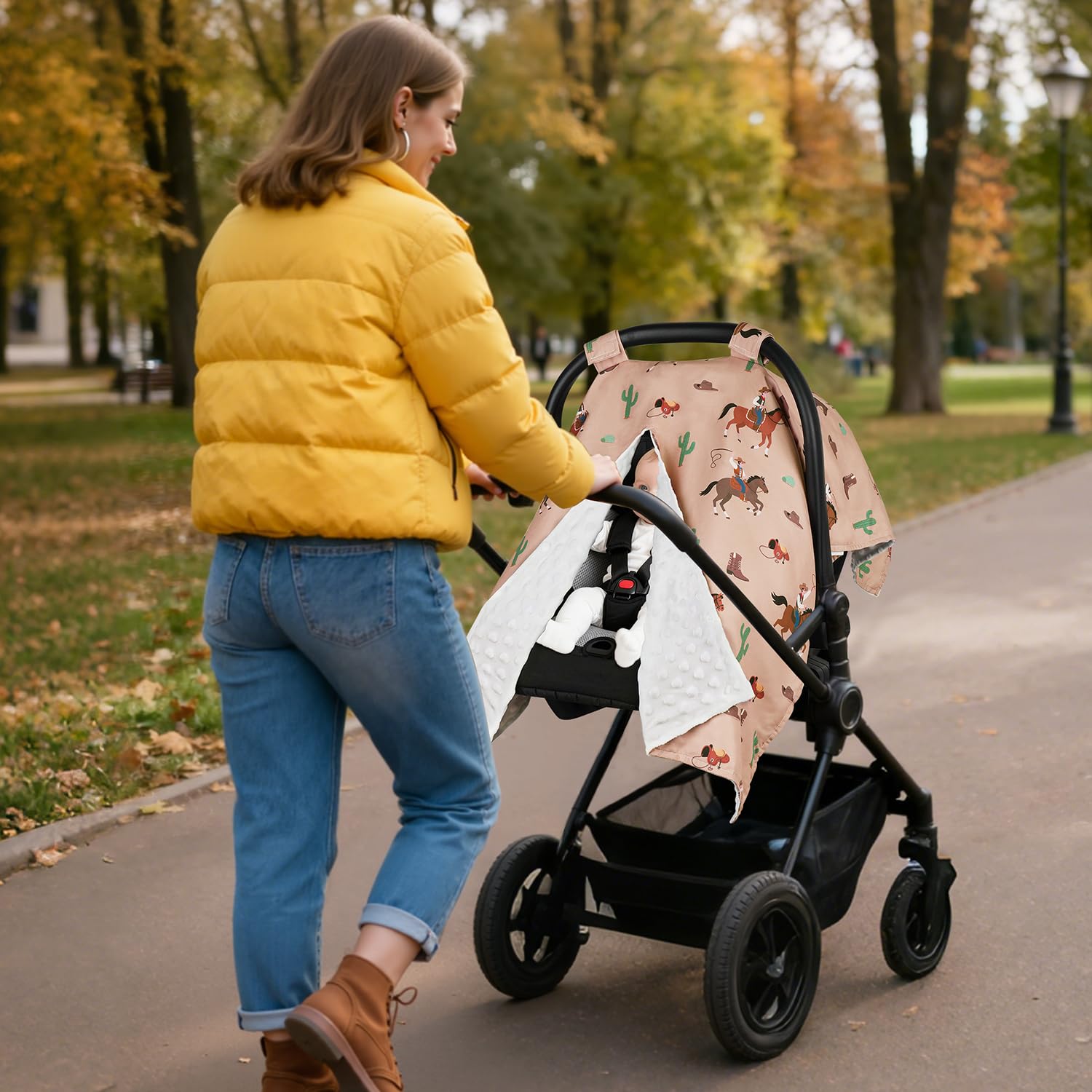 Rquite nursing cover doubles as a blanket or toddler mat.