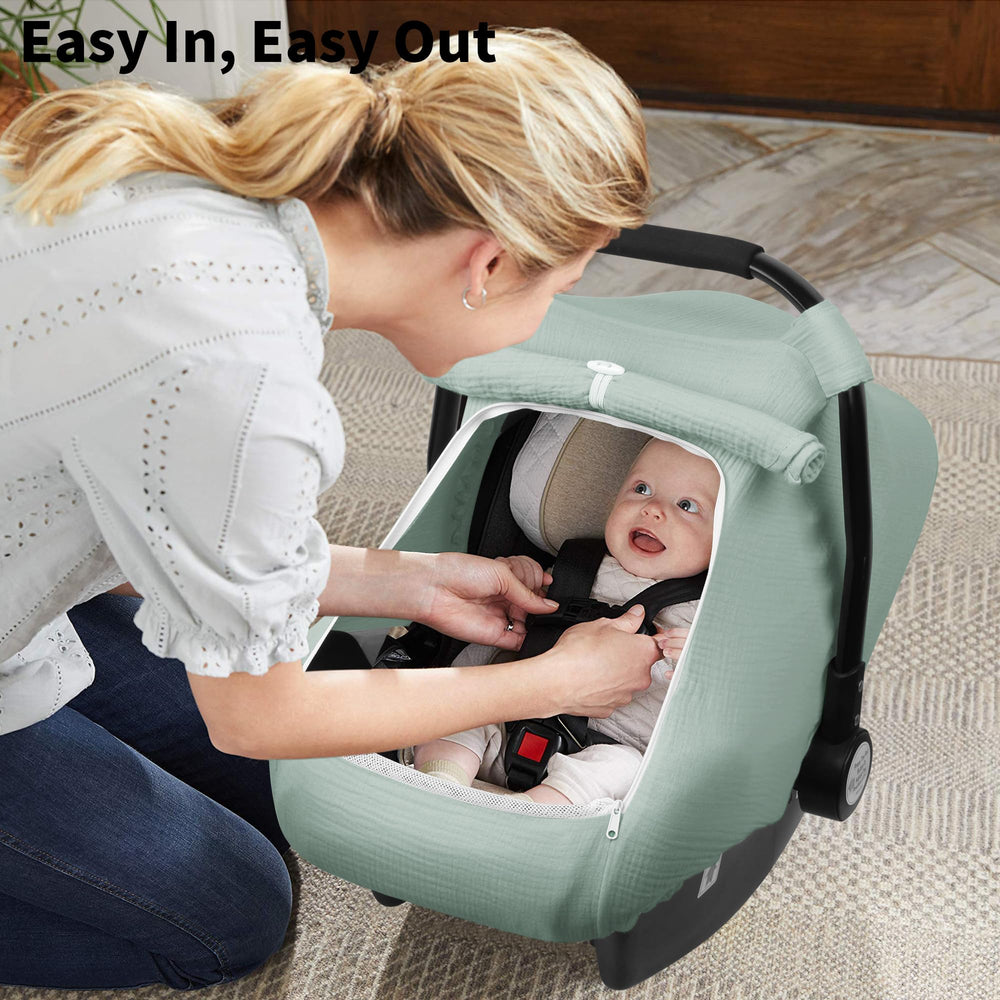 Rquiet sun shade on stroller and car seat for sunny days