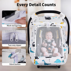 Rquite baby carrier cover easy installation over any seat or stroller