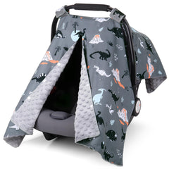 Rquite car seat cover for baby boy provides full protection during travel