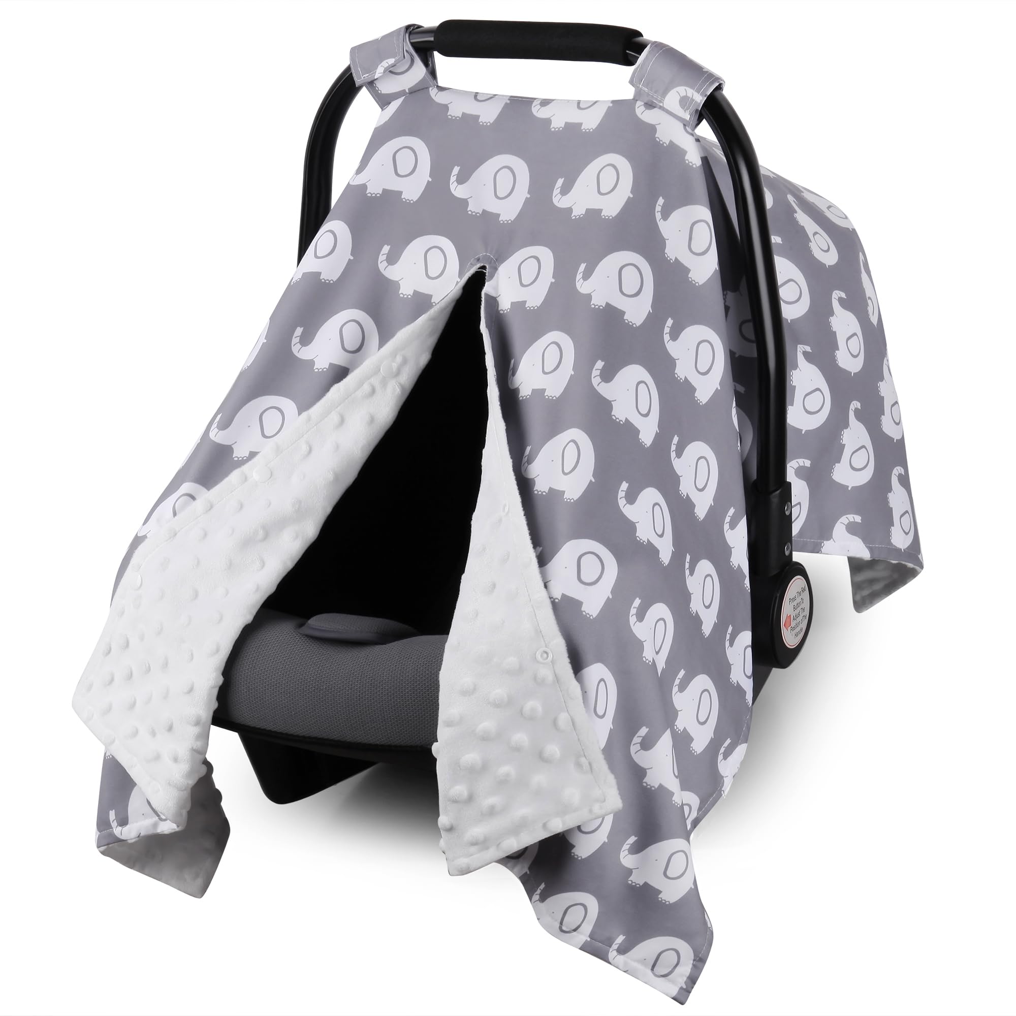 Rquite car seat cover offers full protection for baby during travel and out-and-about use