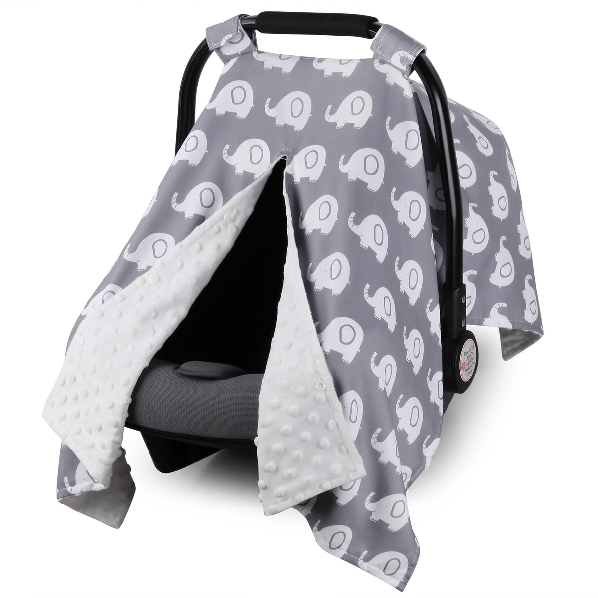 Rquite car seat cover offers full protection for baby during travel and out-and-about use