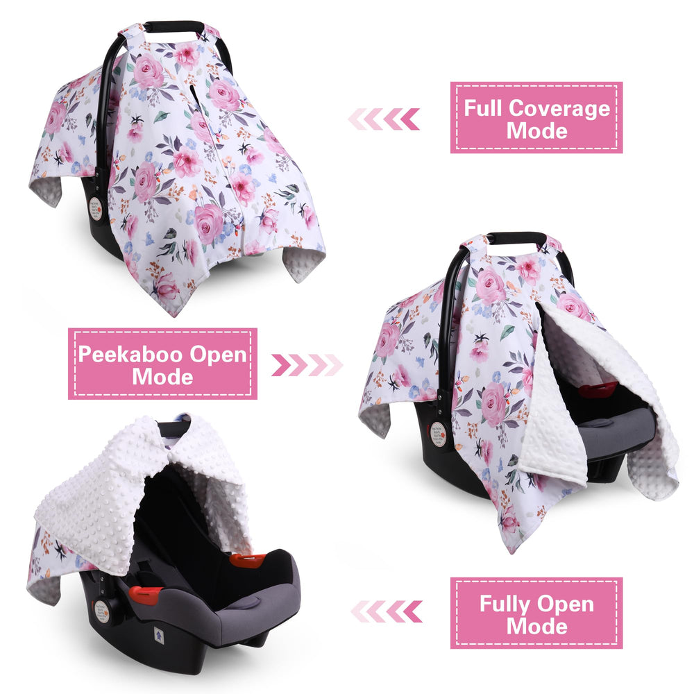 Rquite car seat cover demonstrating 360 protection from sun and wind