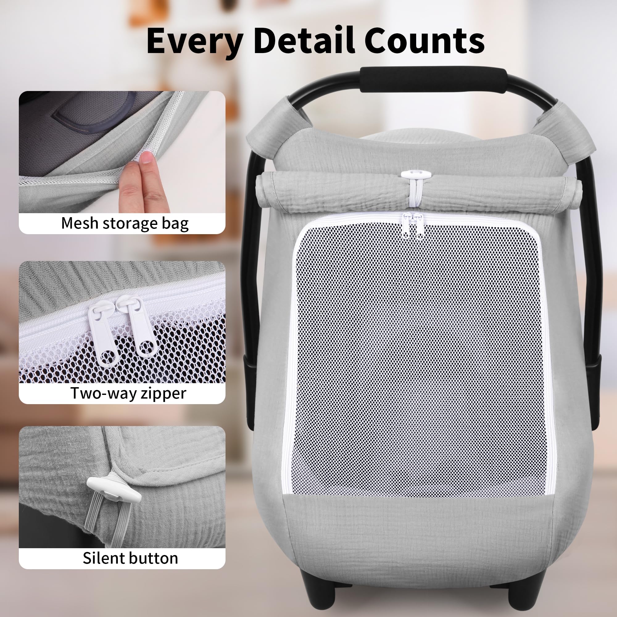 Rquite car seat cover features universal fit with an elastic bottom.