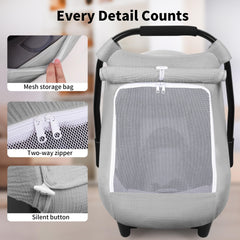 Rquite car seat cover features universal fit with an elastic bottom.