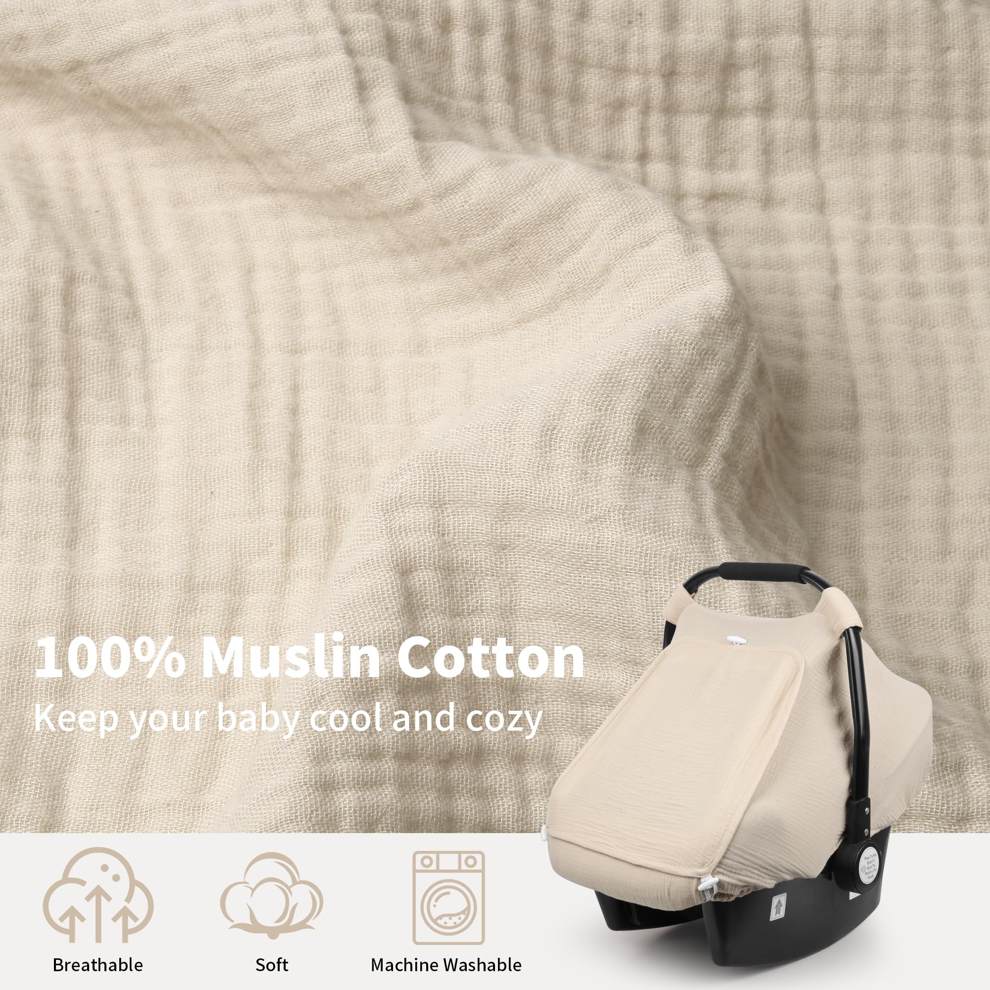 Rquite universal-fit cover snugly fits most car seats for cozy protection