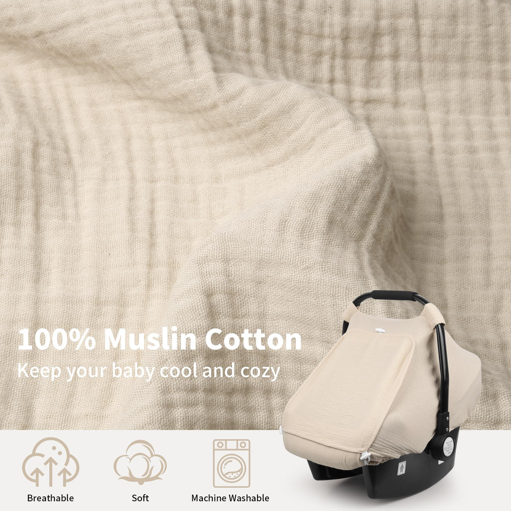 Rquite universal-fit cover snugly fits most car seats for cozy protection