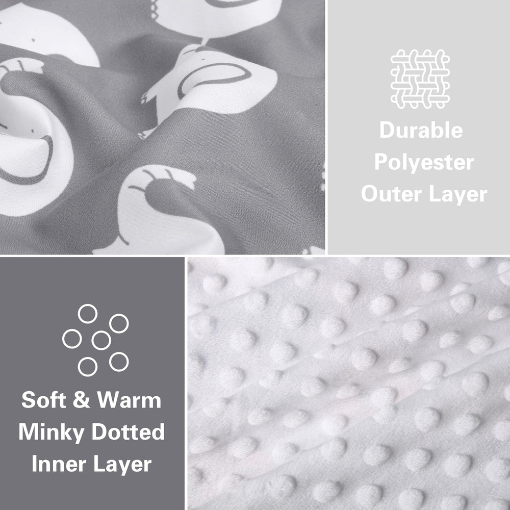 Rquite soft minky blanket inside keeps baby warm and comfortable