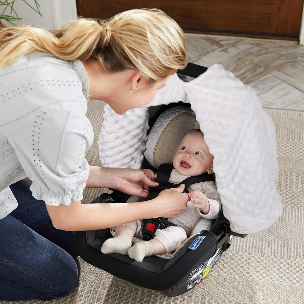 Rquite soft minky interior adds warmth and comfort on the go.