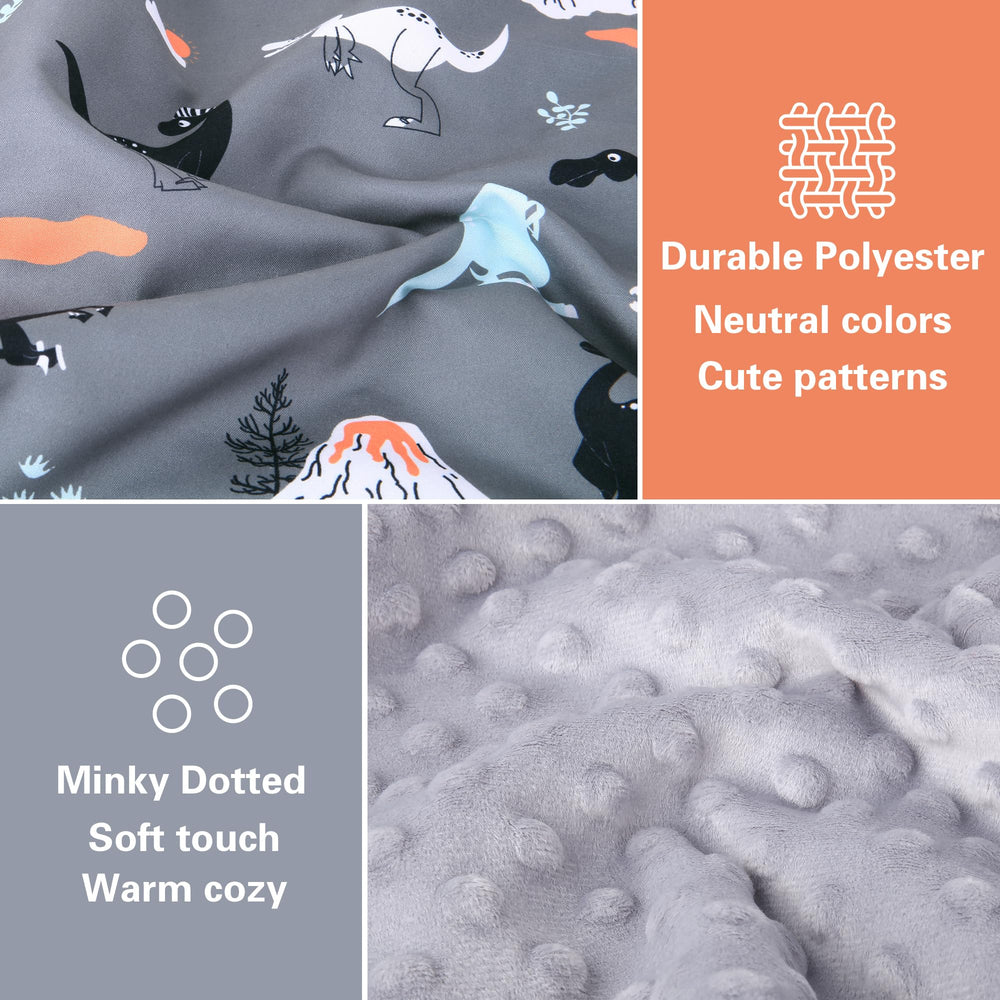 Rquite minky inside offers soft warmth and comfort for nap time