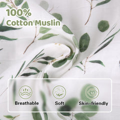 Rquite muslin cotton infant car seat cover offers soft, airy coverage for naps