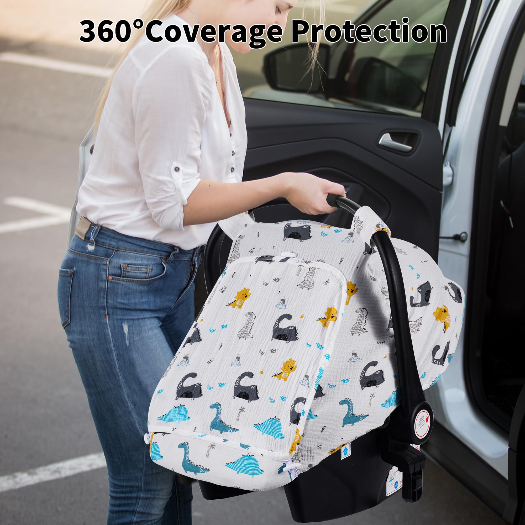 Rquite newborn essentials mesh window design simplifies transfer in and out