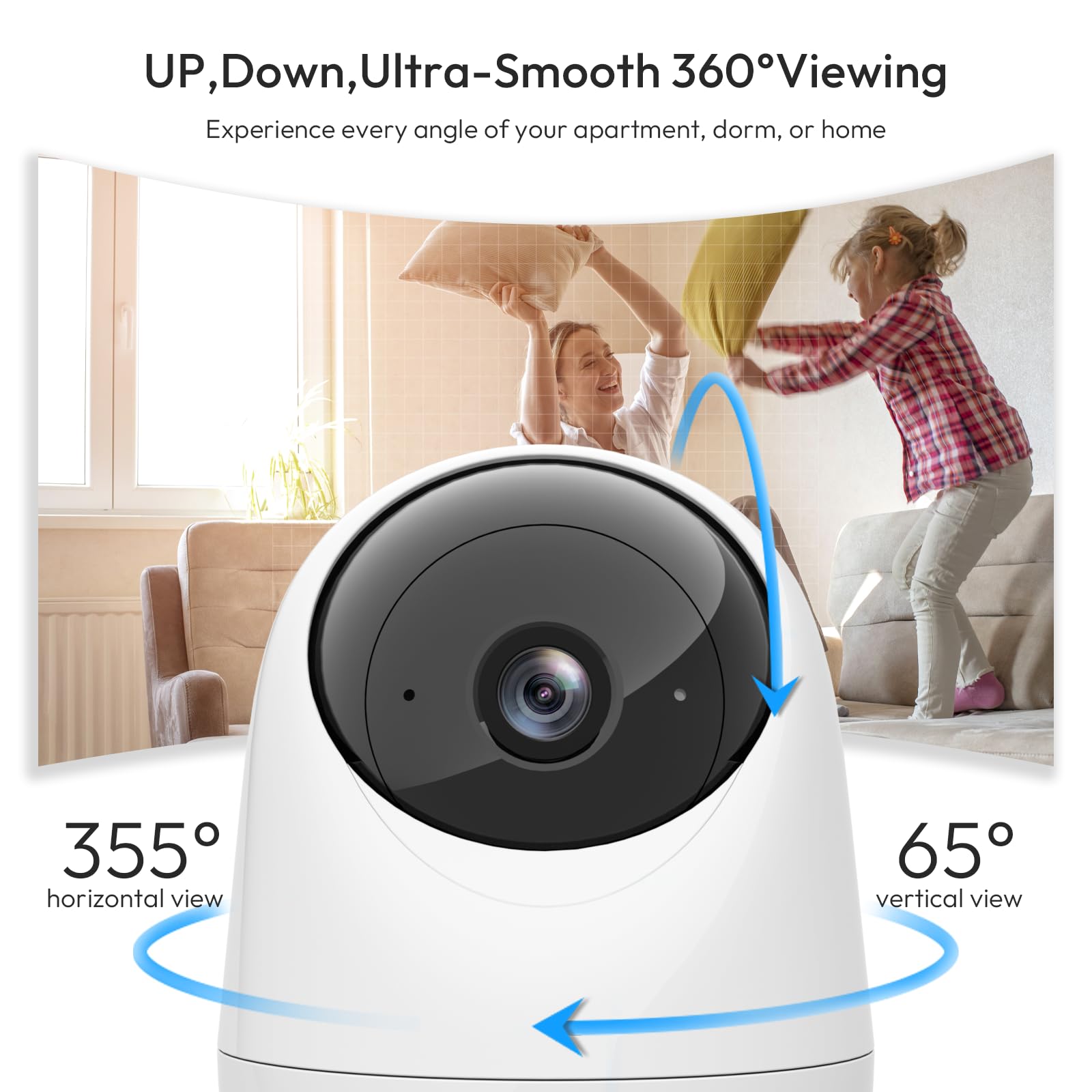 Rraycom 2K night vision up to 33 feet for clear footage.