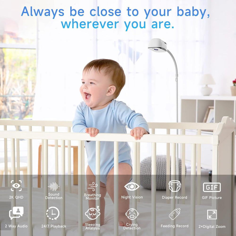 Rraycom smart baby monitor floor stand keeps camera steady for safe viewing
