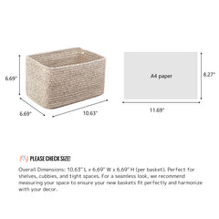 R RUNKA bathroom storage bin on a shelf for neat toiletries