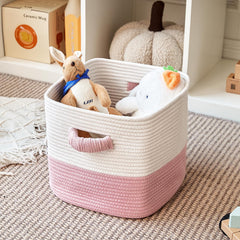R RUNKA cube baskets ideal for toy cleanup and kid-friendly organization.
