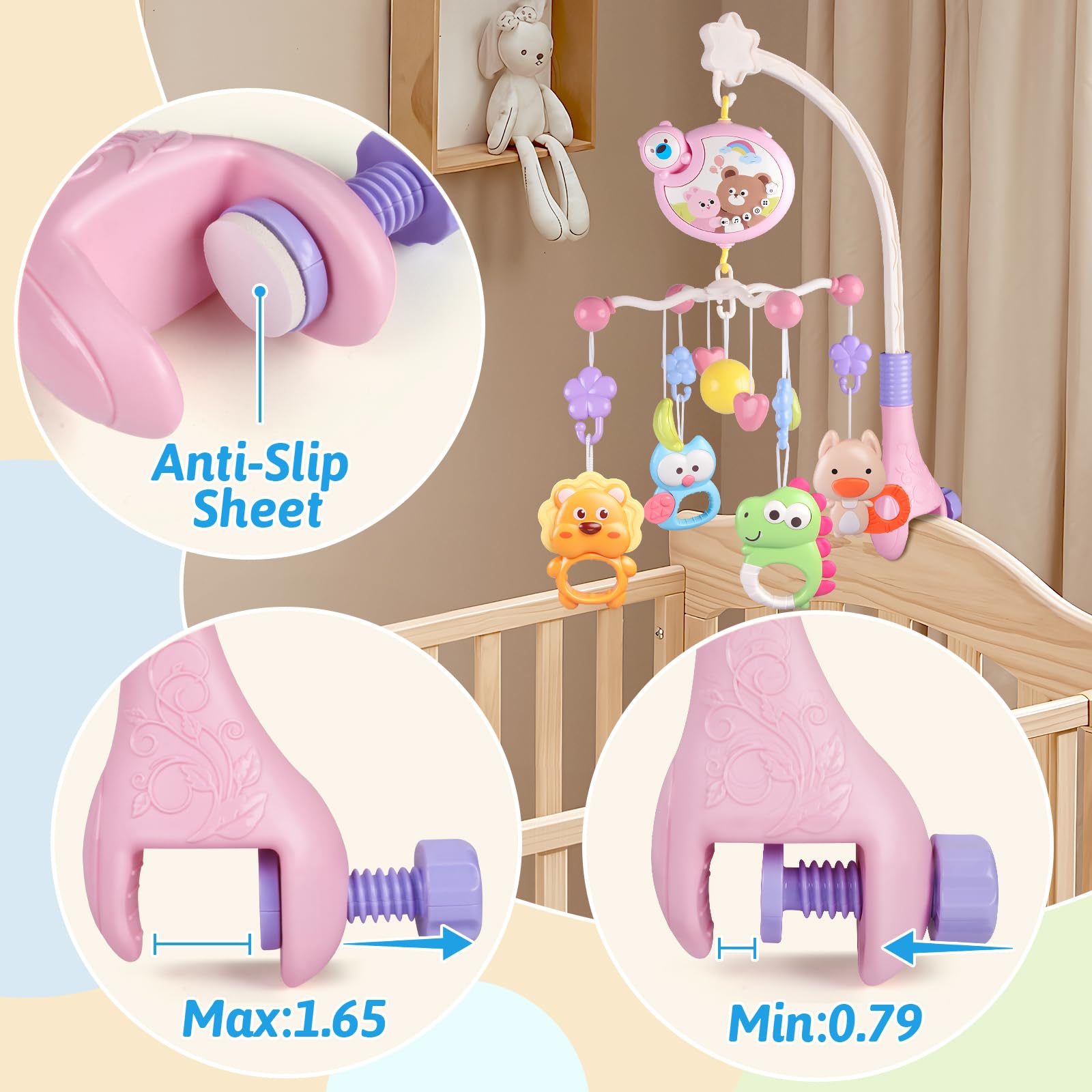 RSEPD soft light projector fills the nursery with gentle visuals.