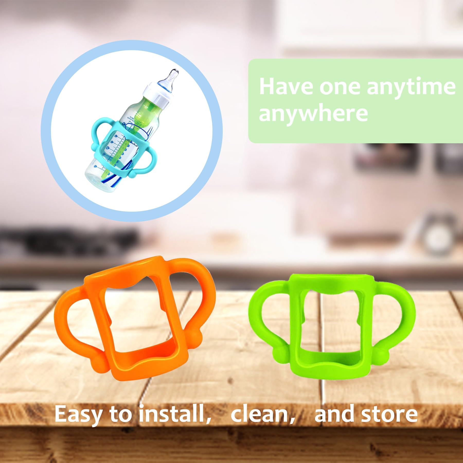 RTMOK BPA-free bottle handles ensure safe daily use with growing infants