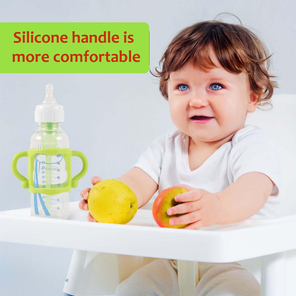 RTMOK silicone bottle handles are dishwasher-safe for quick cleaning after use
