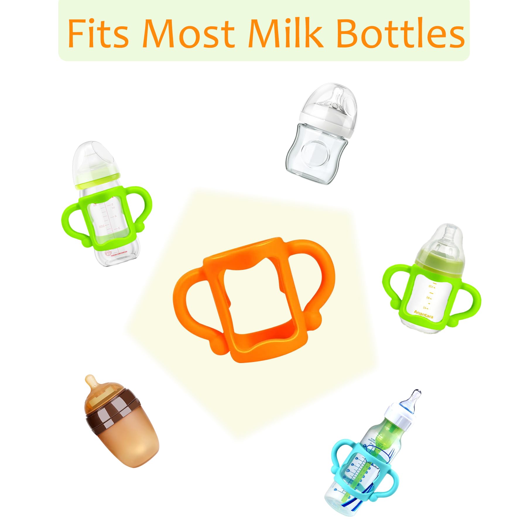 RTMOK removable easy-grip bottle handles simplify transitions between feeding stages