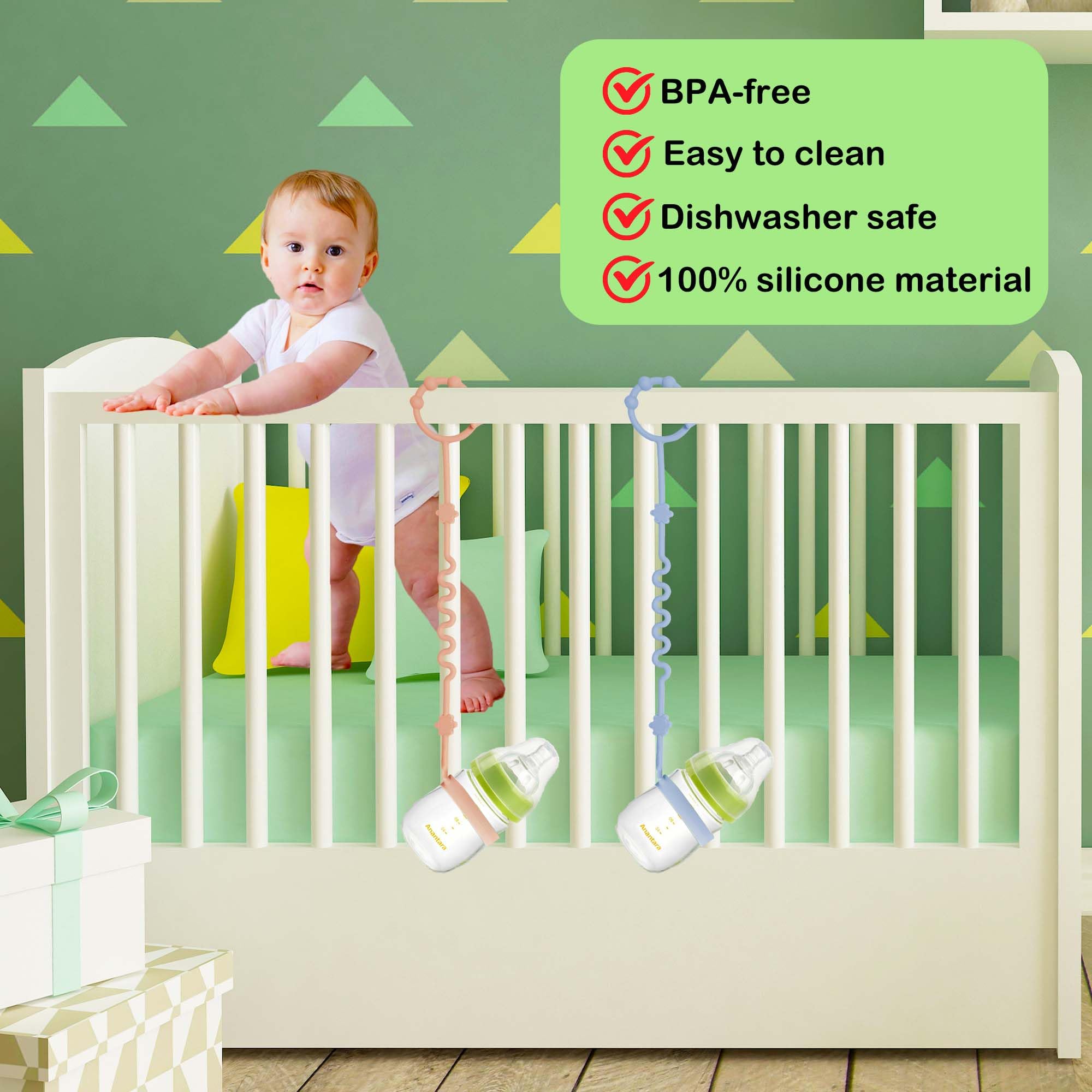 RTMOK silicone strap is BPA-free and kid-friendly for travel.