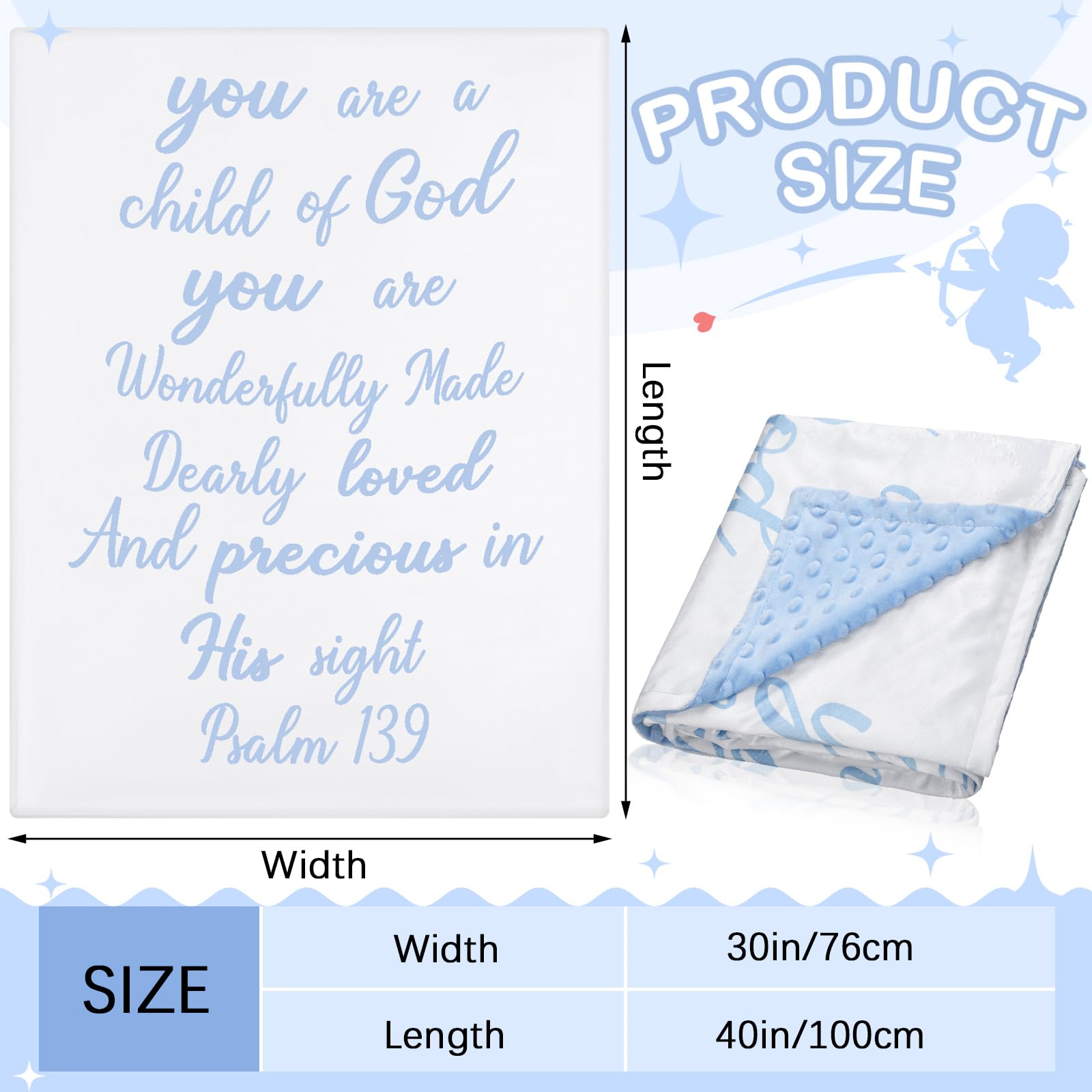Rtteri plush fleece back with dotted texture for soothing baby comfort