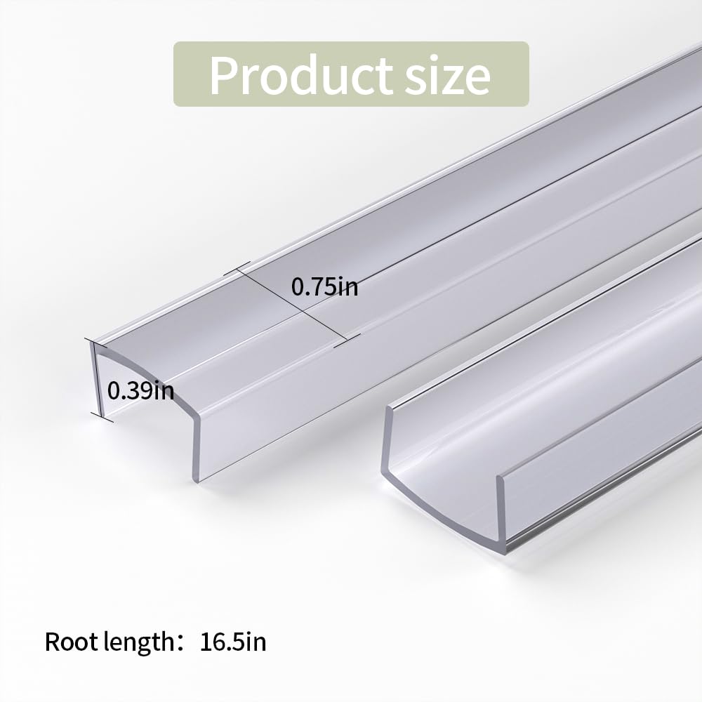 RUANSTEC chair leg edge protector in clear shields against scuffs.