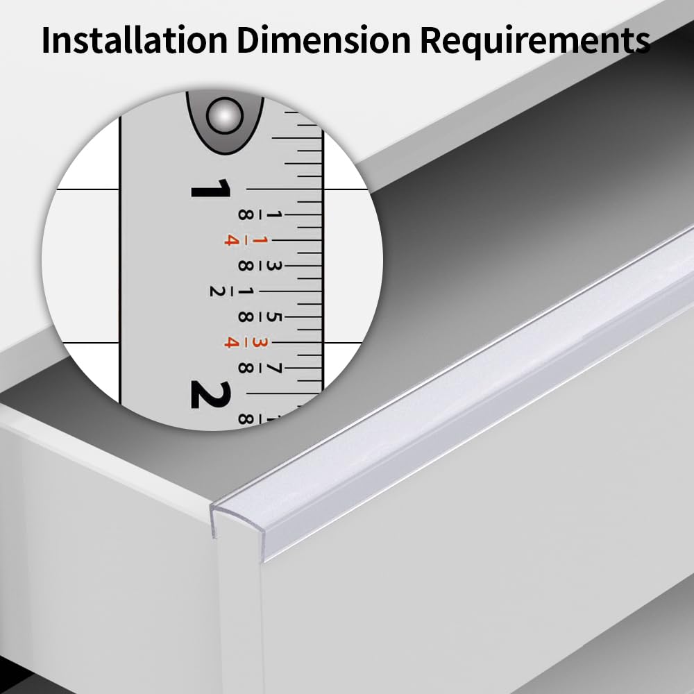 RUANSTEC table edge protector in clear preserves table edges from bumps.
