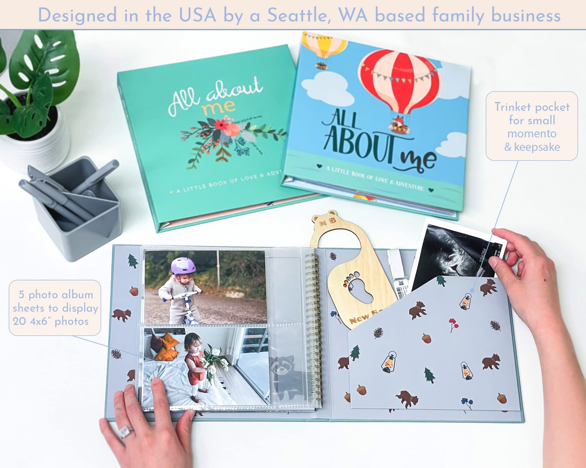 RubyRoo Memory Book 4x4 photo frames for easy prints.