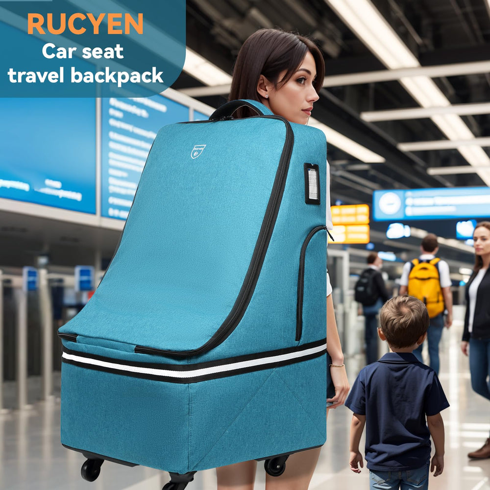 RUCYEN car seat bag in blue shows durable design and easy visibility