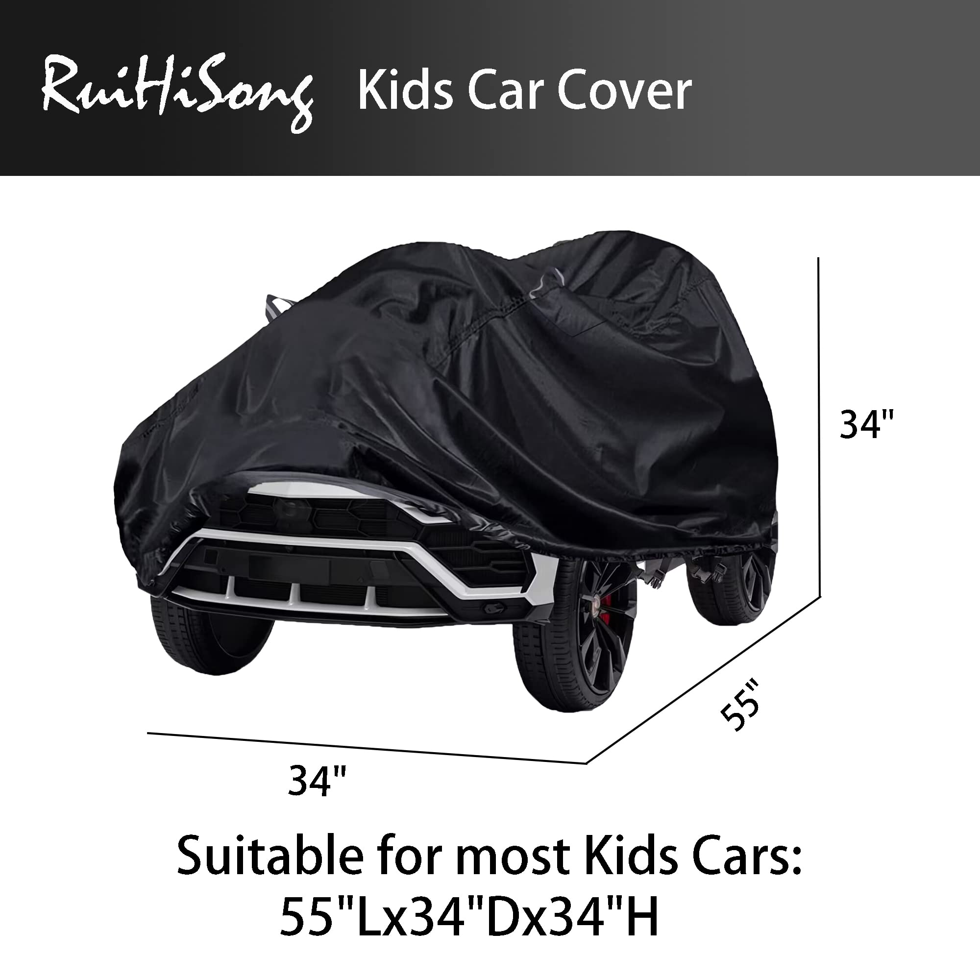 RuiHiSong Kids Car Cover heavy-duty 600D fabric shields against harsh weather