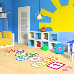 Ruiqas durable PVC floor sticker for long lasting classroom use.