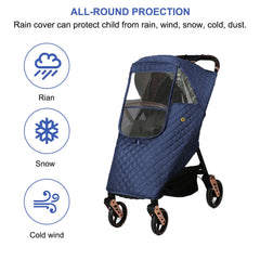 Ruiqas rain cover providing all-round protection against rain, wind, and cold
