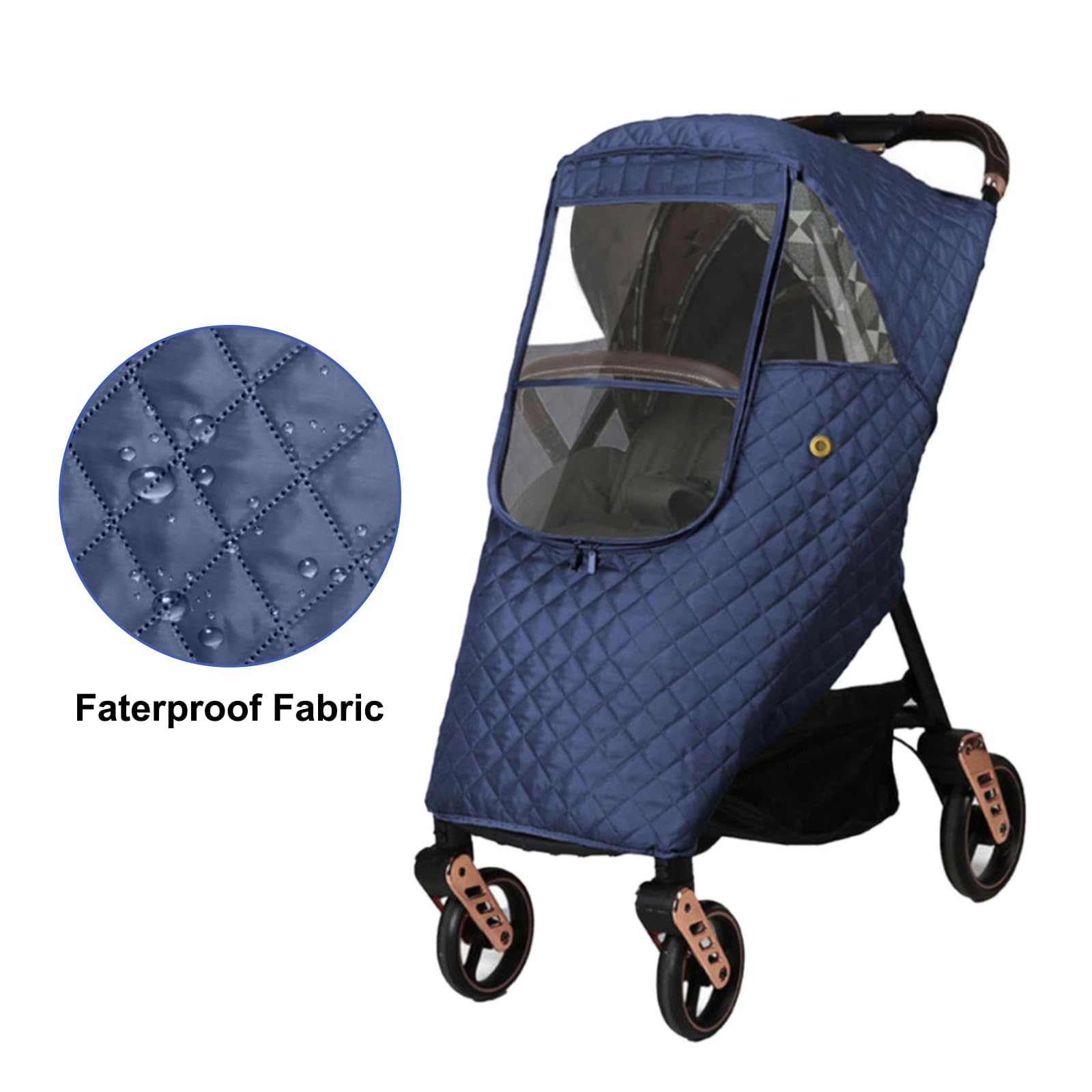 Ruiqas universal stroller rain cover with open window for easy access