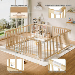 RUMBALUXY thick wooden bars ensure durable, sturdy fencing for lasting use.