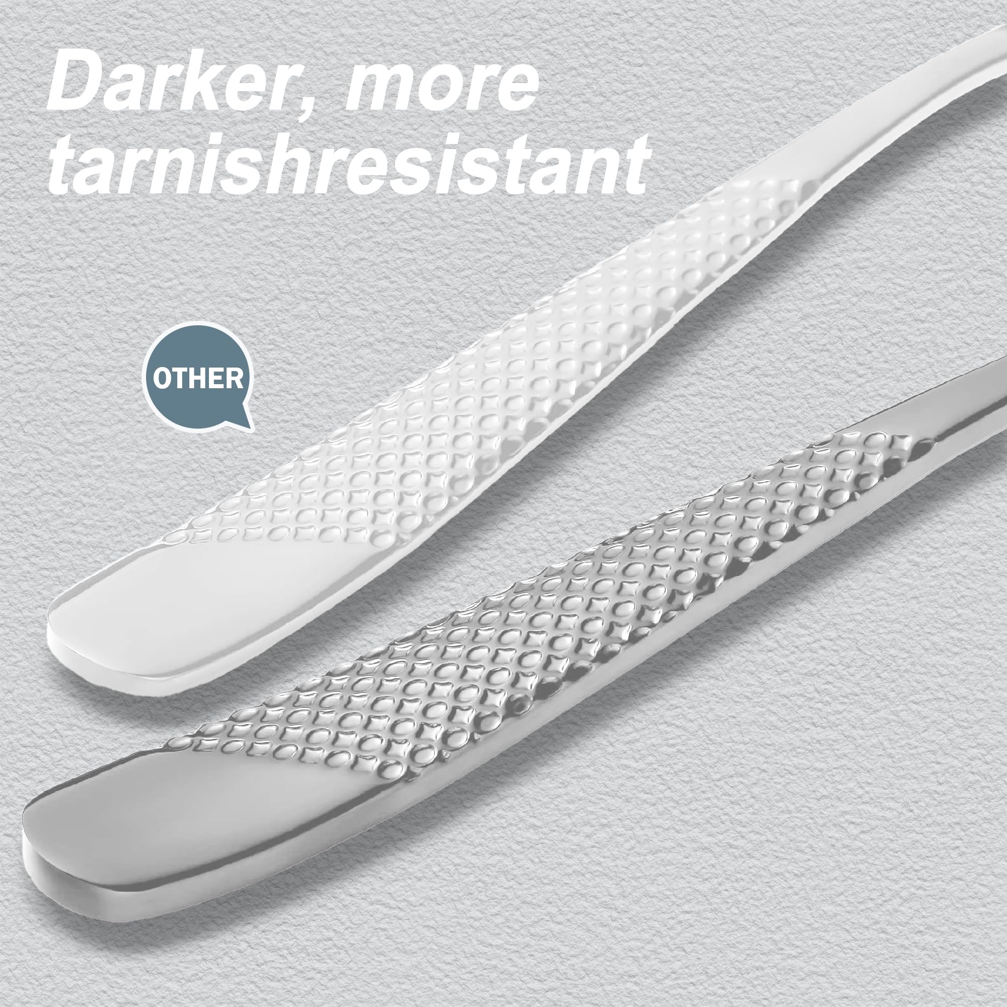 Runfly hammered silverware spoon ideal for soups
