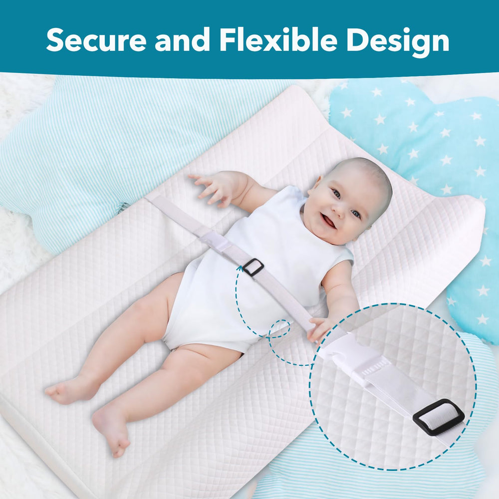Runhike changing pad cover for Jool Baby includes safety buckles and elastic straps.