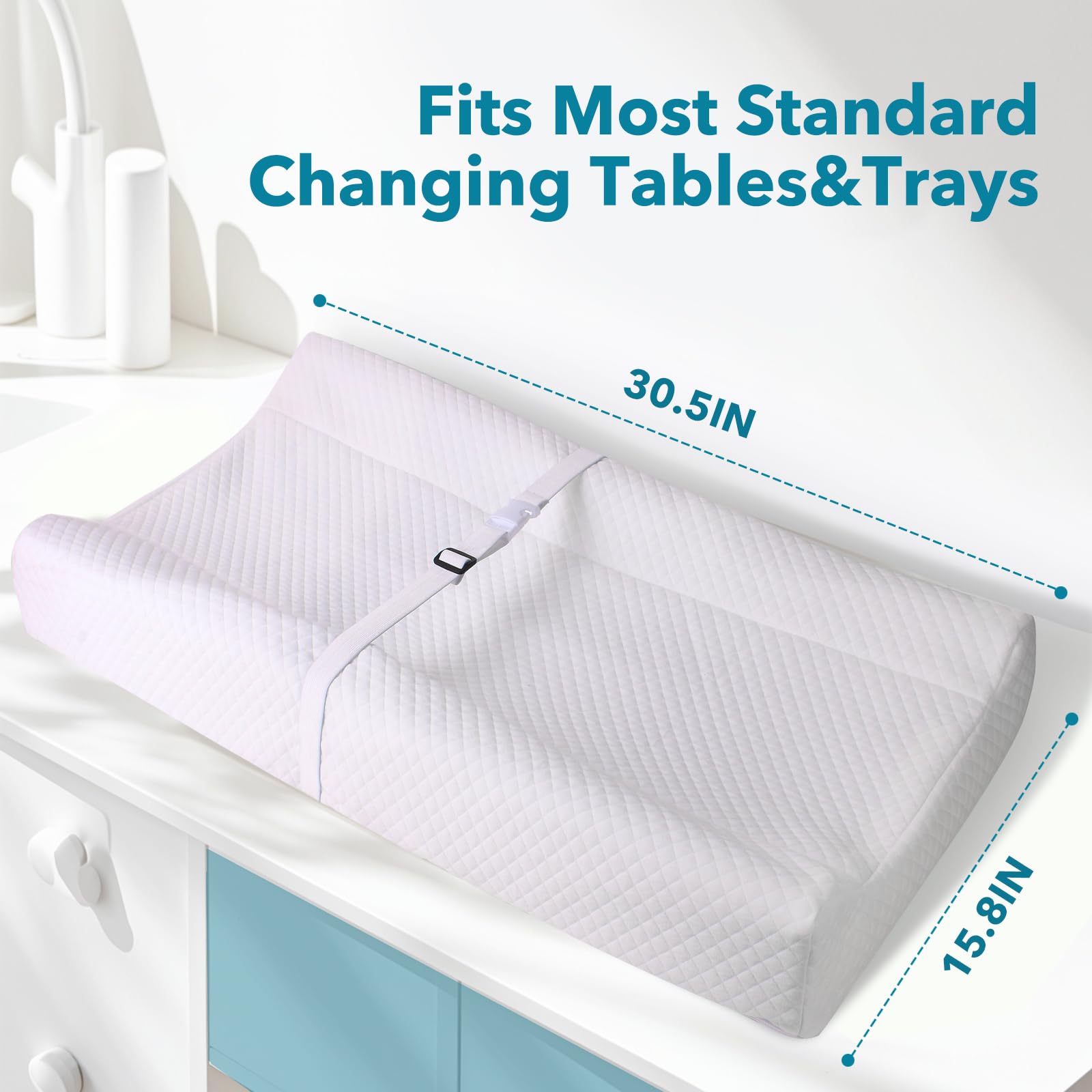 Runhike machine washable changing pad cover for quick, easy cleaning.