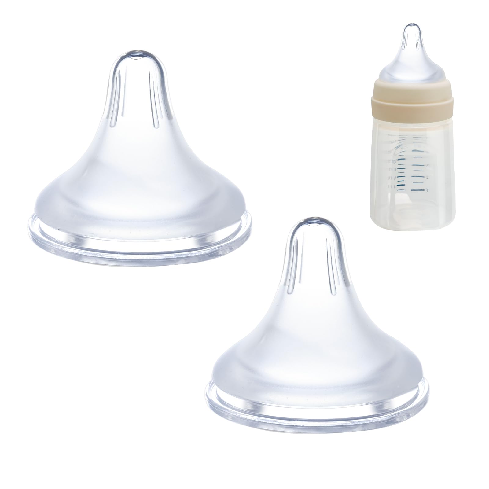 Runhike Spectra-compatible nipples Size S, 0–3 months, two-pack for easy bottle feeding.