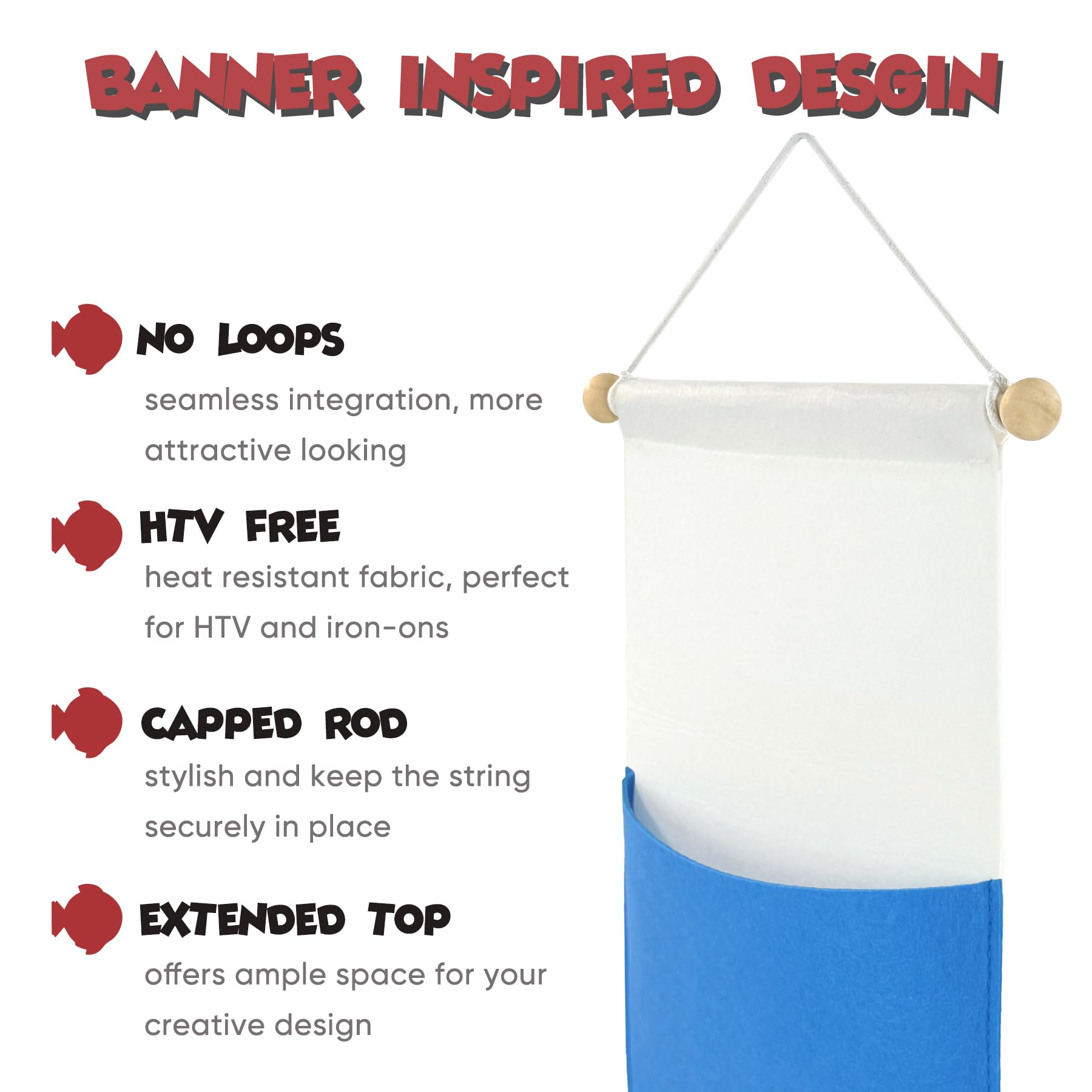 Capped wooden rod keeps the FE upright and prevents sagging.