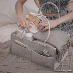 Runsabay portable baby caddy with sturdy handles for easy transport