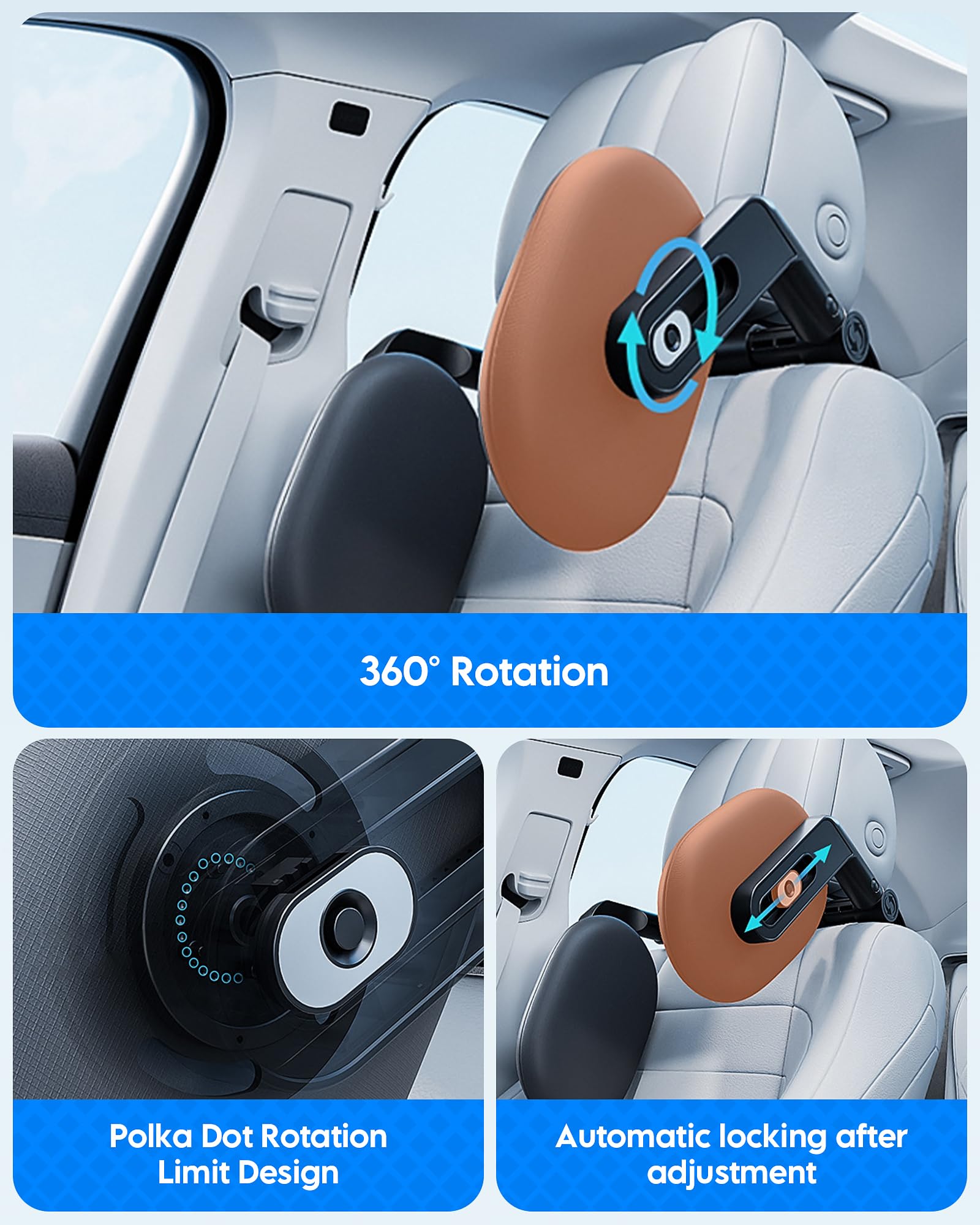 RunSnail fit on metal-rod car seats with clear spacing range