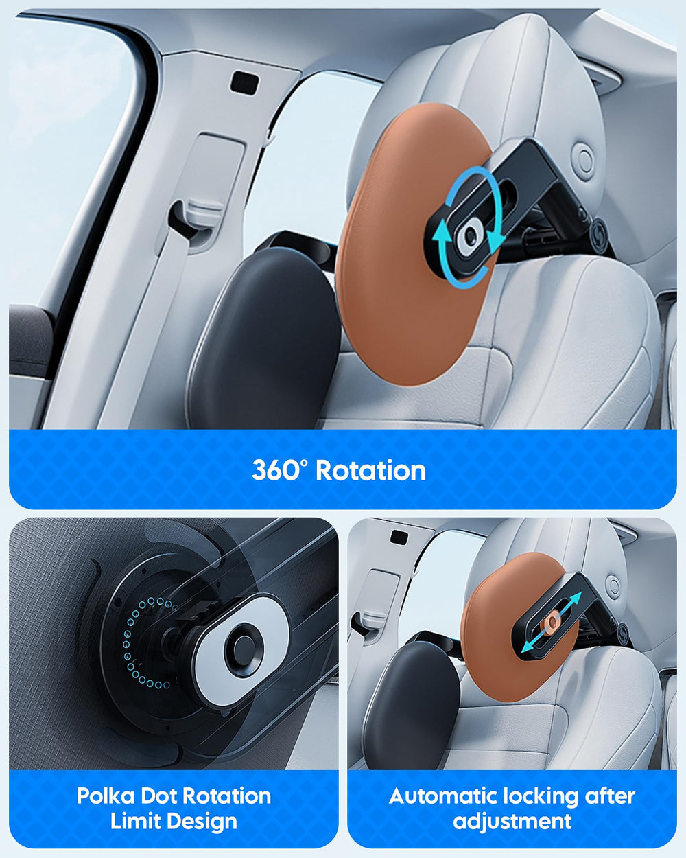 RunSnail fit on metal-rod car seats with clear spacing range