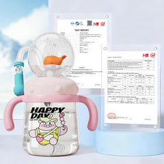 RUNSUNTUN Comobebe Whale Fountain Cup spill proof straw for mess free sipping