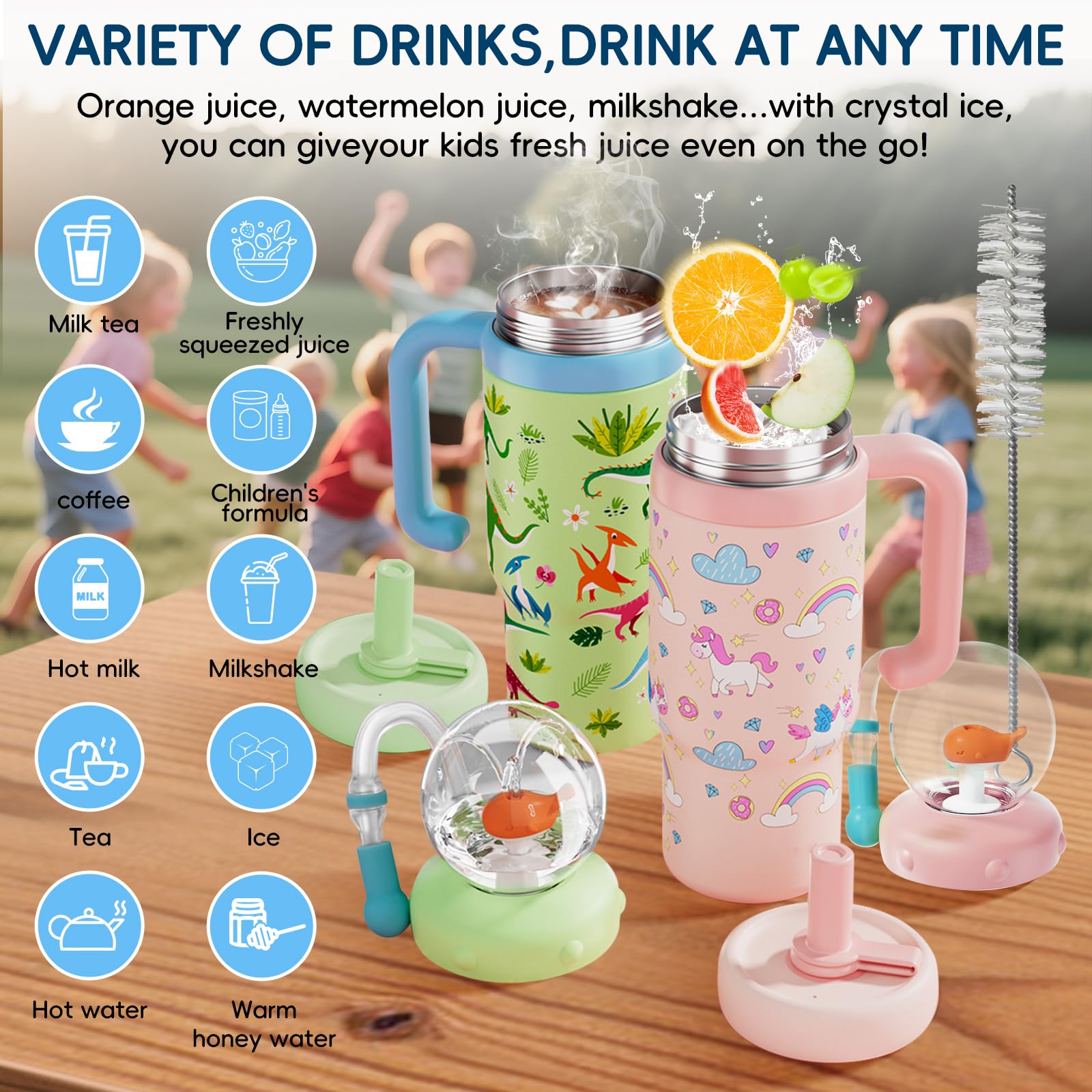 RUNSUNTUN easy grip handle aids little hands and adults for steady sipping