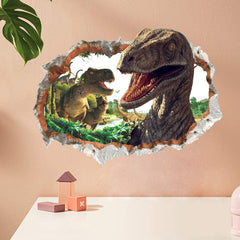 RunToo dinosaur decor on walls adds color and imagination to kids' rooms.