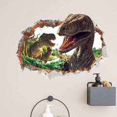RunToo dinosaur wall sticker creates a playful scene, perfect for nurseries and playrooms.