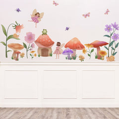 Runtoo snail and frog accents create playful wall scenes for kids
