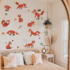 Runtoo fox wall decal classroom forest scene creates a friendly learning corner